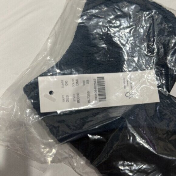 NWT J.Crew Women's Blue Textured Curved-Waist Cheeky Bikini Bottom Size XS - Picture 4 of 4